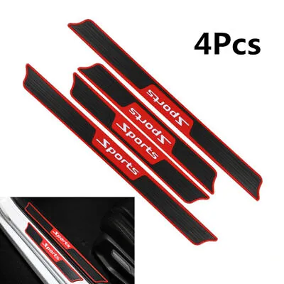 4X Rubber Car Door Scuff Sill Cover Panel Step Protector Bumper Corner Protector • $24.99