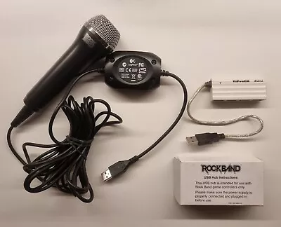 Official Logitech Rock Band USB Microphone Mic + USB Hub • £8.08