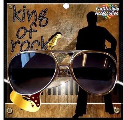 1970s Rock N Roll Gold Elvis Costume Sunglasses • $9.99