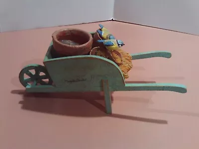 Hallmark Marjolein Bastin Wheelbarrow Birds Flower Pots & Candle  • $39.99