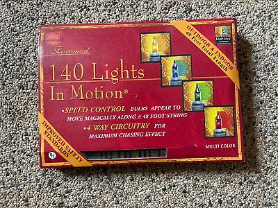 Vintage Christmas Lights In Motion 140 Foremost Indoor Outdoor Red Blue Speed • $28