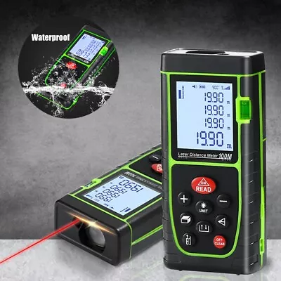 40m Laser Distance Measure Tool Laser Digital Distance Meter Tape Range Finder • £18.99