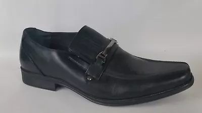 Mossimo Horse Bit Loafers Black Faux Leather Slip On Dress Shoe Loafer Mens 13 M • $39.99