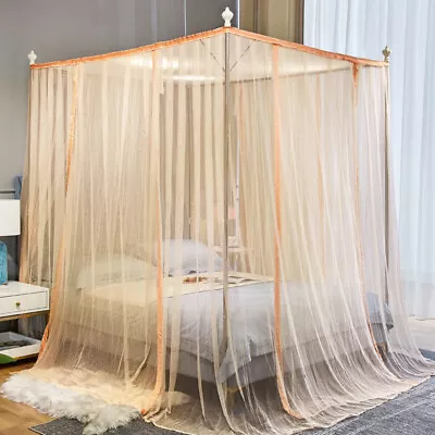 220*190*240cm Corner Bed Canopy Mosquito Net Queen/King Sized Bed Bedroom Summer • $35.54