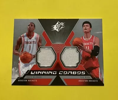 Yao Ming Tracy McGrady 2005-06 SPx Winning Combos Game-Used Relic Card • $20