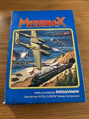 Intellivision Mission X  Game Boxed With Manual & 2 Overlays Gwo • £22.99