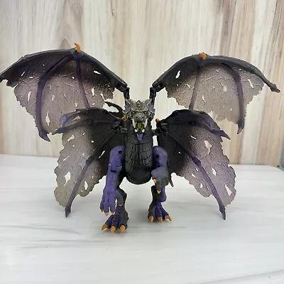 Mega Bloks Plasma Dragons Gray Purple Dragon 6  Tall - 4 Wings • $39.95