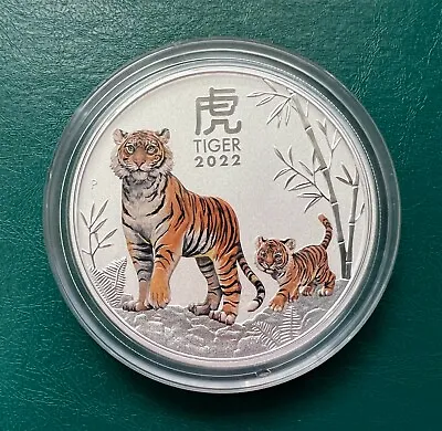 2022 5 Oz Silver Australia Lunar Year Of The Tiger Colorized. • $240