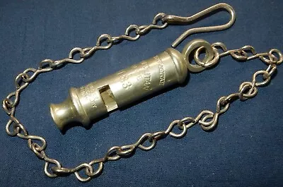 VINTAGE POLICEMAN'S METROPOLITAN WHISTLE J HUDSON & CO POLICE No 62183 + CHAIN • £4.20