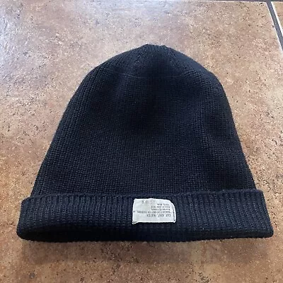 Vintage 1976 US NAVY Wool Knit Beanie Hat Deck Watch Cap VIETNAM War Manchester • $99.95