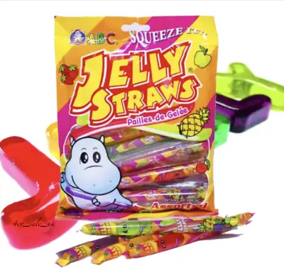 £5.98 • Buy ABC Jelly Straws Assorted 15 Straws Fruit Flavours (300g) Full Pack TikTok Candy