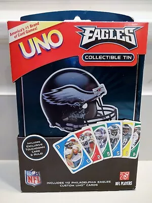 New PHILADELPHIA EAGLES UNO COLLECTIBLE TIN Game NFL Special Edition Cards 2009 • $49.99