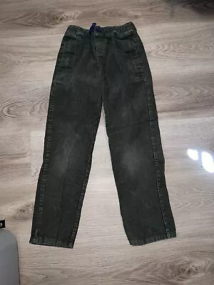 B86-Mini Boden Boys Corduroy Green Pull On Pants Size 8 • $18