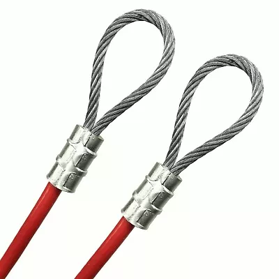 Red Vinyl Coated Galvanized Steel Utility Cable 1/8 - 3/16 7x19 1 - 70 Ft Coil • $16