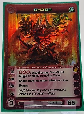 $482.96 • Buy Chaotic Card : CHAOR Ultra Rare RIPPLE FOIL Creature Dawn Of Perim MINT