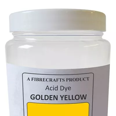 50g Fibrecrafts Acid Dye - Golden Yellow - 100% Dye Stuff For Silk Wool Nylon • £7.75