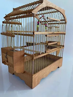 Hand Made Bird Cage Mule Finch Canary Wooden • £90