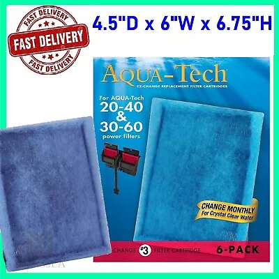 Aqua-Tech EZ-Change Aquarium Filter #3 Cartridge For 20-40/30-60 Filters 3/6Pack • $11.99