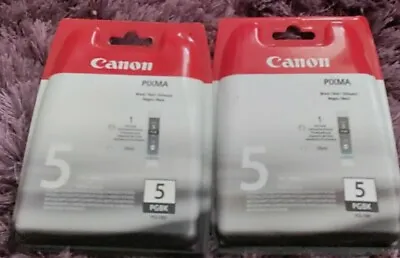 Genuine Original  Canon PGI - 5 BK PGI-5 Ink Cartridge Black PGBK PIXMA NEW X2 • £13.99