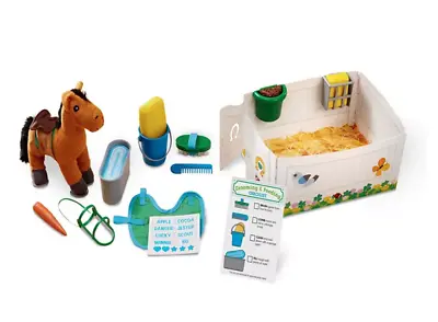 Melissa & Doug Feed & Groom Horse Care 23 Pc PlaySet With Stuffed Animal New • $31.99