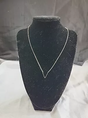 H&M Divided Silver V Shape Pendant Necklace HM001 • £3.49