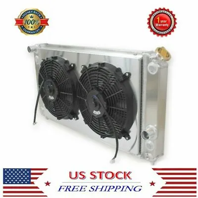 3 Rows Radiator+Shroud+2*12''Fan For 1986-2005 Chevy S10 LS Swap 26.3  Wide Core • $195