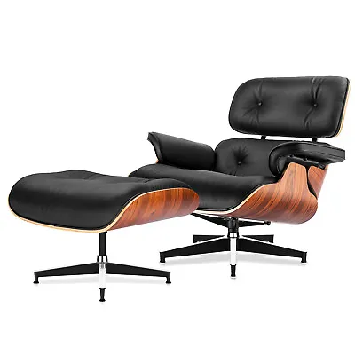 2024 For Eames Lounge Chair Ottoman Set Italy Genuine Leather Sofa - Rosewood • $1199.99