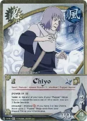 1x Chiyo 1418 [Power Of 10] S24 Starter Rare Kage Summit Naruto CCG NM • $6.99