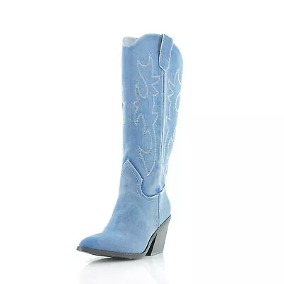 Madden Girl Arizona Women's Boots Denim • $79.99