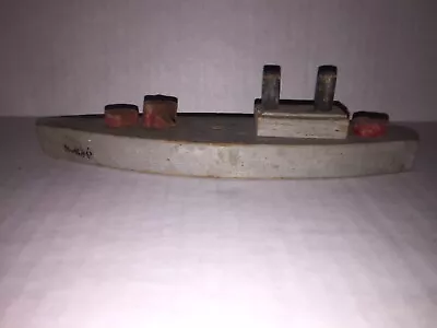 Antique Wooden Bathtub Toy Submarine Handmade 8” Rare Korean War Estate • $23.14