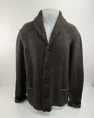 VINCE - Gorgeous YAK / WOOL Thick Heavy Knit XL Shawl Cardigan Sweater • $174.11
