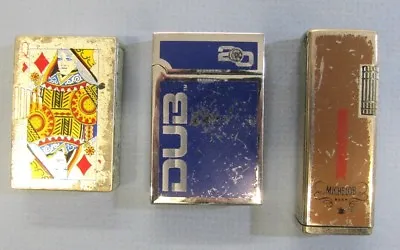 Vintage Lighters Michelob Dub Queen Diamond Deck Card Blue Brown Enamel Unique • $29.19