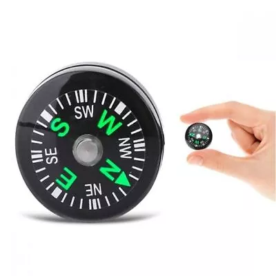 Mini Button Compass Clear Liquid Filled Small Portable Outdoor Pocket Compass • $2.49