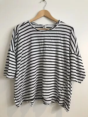 Bassike Womens Stripe Side Step T Shirt Size S • $70