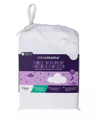 Clevamama Protector Tencel Waterproof Cot Bed Baby Bed Cover Sheet Bedding New • £17.99