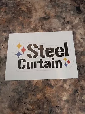 PITTSBURGH STEELERS  Steel Curtain  Hard-core Fan Sticker!  4.0 × 2.1 • $5.99