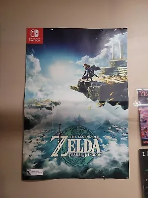 Zelda Tears Of The Kingdom Poster Gamestop 48inch X 33 Inch Doble Side  • $50