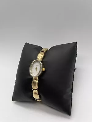 $975 • Buy 14K Yellow Gold Diamond Ladies Bulova Ladies Watch 14.7mm 19.9GR