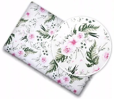 £5.99 • Buy 100% COTTON BABY BED FITTED SHEET PRINTED DESIGN,CRIB 90x40cm, Garden Flowers