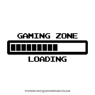 Custom Size Arcade Gaming Zone Retro Loading Wall Art Stickers Gamer Vinyl Decal • £2.70