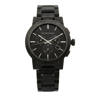 $379 • Buy Burberry Chronograph Ion Plated Steel Gray Dial Quartz Mens Watch BU9354
