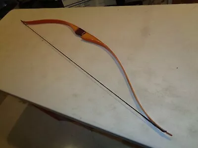 Vintage Unknown Glasspowered Recurve Bow With Leather Grip 51  #15 With String • $74.99