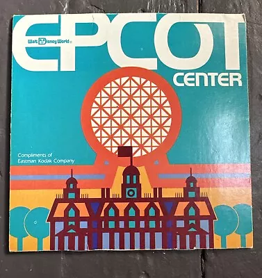 Epcot Center Fold Out Sliding Dial Brochure 1982 Kodak Map Future World • $13.99
