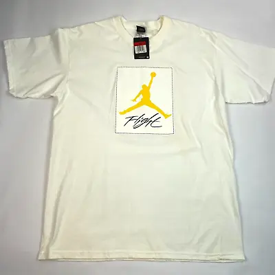 Vintage Y2K Air Jordan Flight Wings T Shirt Yellow Jumpman Mens Large 227480 NEW • $38.97