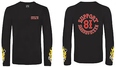 Hells Angels Support 81 Long Sleeve Saarbruecken New Black • $75.87