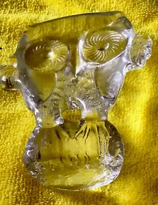 Kosta Boda Art Glass Owl Zoo Series Animal Figurine Paperweight Sweden Bird • $24.99