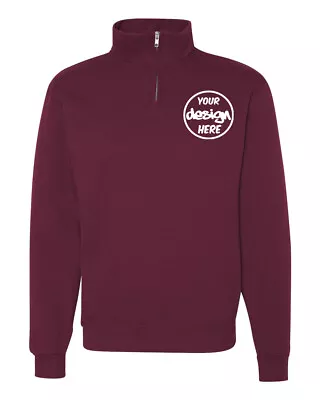 Ink Stitch Design Custom Logo Texts Stitching Unisex Quarter Zip Sweatshirts • $34.99