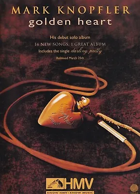 Mark Knopfler - Golden Heart - Mini Poster/Magazine Clipping • £7.49