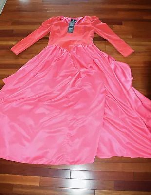 New NWT Halloween Von Lancelot Salmon Pink Ball Gown Victorian Sz 12 L Dress  • $92.99