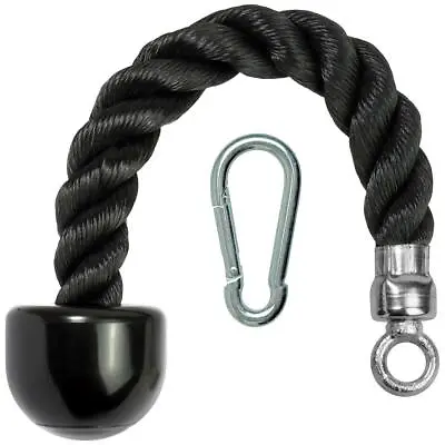 Single Tricep Lat Pull Down Rope Gym Cable Machine Pulley Attachment Carabiner • £8.95